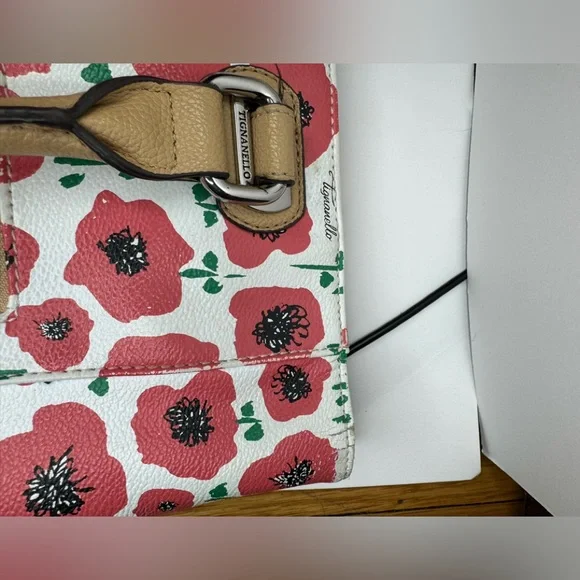 Tignanello Strawberry Poppy Medium Handbag Tote Bag Purse - Picture 8 of 16